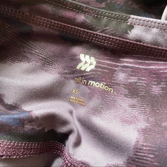 all in motion purple camo full length workout athletic leggings with pockets - Picture 8 of 8